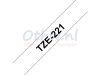 Labeltape Brother P-touch TZE221 9mm zwart op wit