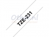 Labeltape Brother P-touch TZE231 12mm zwart op wit