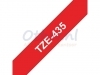 Labeltape Brother P-touch TZE435 12mm wit op rood