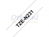 Labeltape Brother P-touch TZEN231 12mm zwart op wit