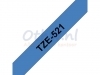 Labeltape Brother P-touch TZE521 9mm zwart op blauw