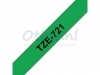 Labeltape Brother P-touch TZE721 9mm zwart op groen