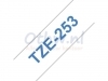 Labeltape Brother P-touch TZE253 24mm blauw op wit