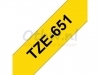 Labeltape Brother P-touch TZE651 24mm zwart op geel