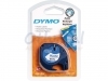 Labeltape Dymo Letratag 91201 plastic 12mm zwart op wit