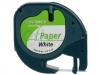 Labeltape Dymo Letratag 91200 papier 12mm zwart op wit